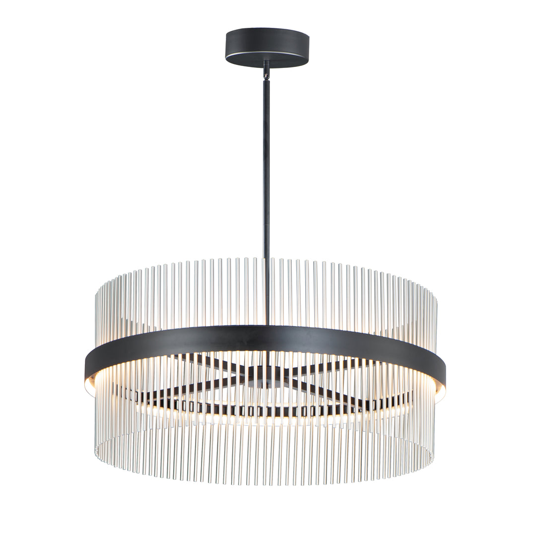 Chimes - 5CCT Select Pendant in Black / Satin Nickel by ET2 Lighting
