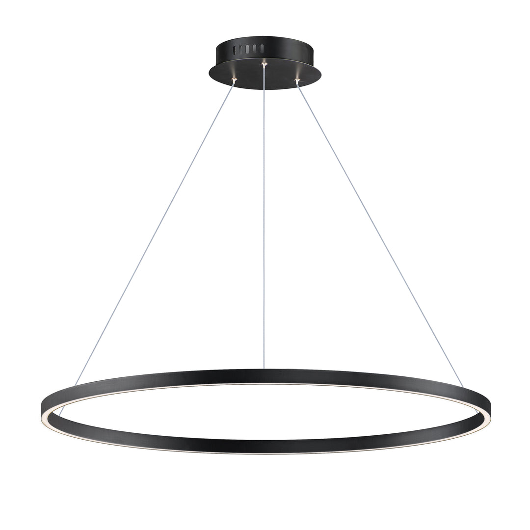 Groove - LED Pendant 5CCT Select in Black by ET2 Lighting
