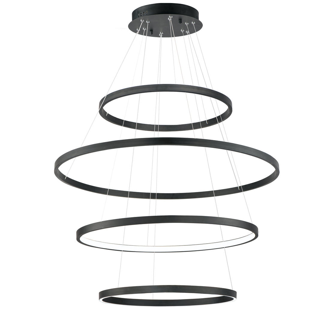 Groove - LED Pendant 5CCT Select in Black by ET2 Lighting