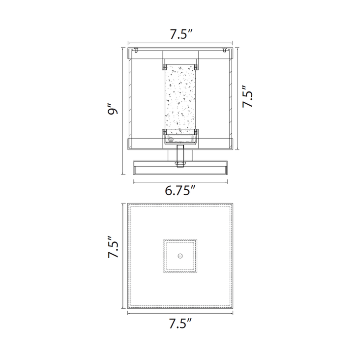 Claro Outdoor Square Glass Bollard by Zeev - view 3