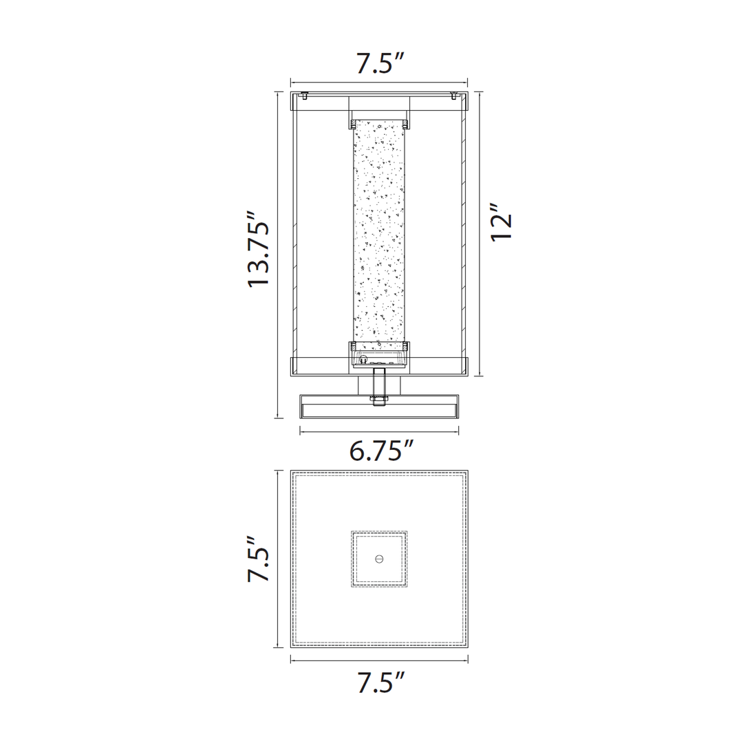 Claro Outdoor Square Glass Bollard by Zeev - view 6