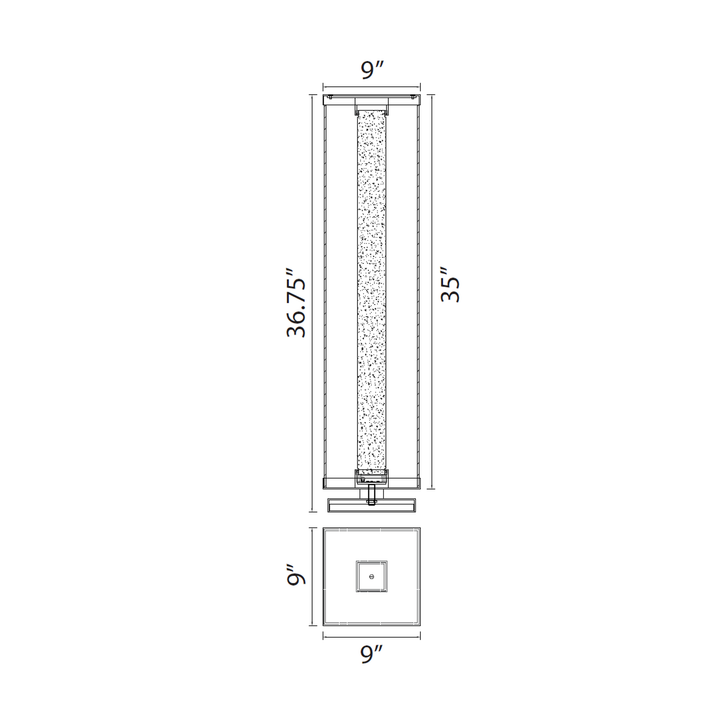 Claro Outdoor Square Glass Bollard by Zeev - view 12