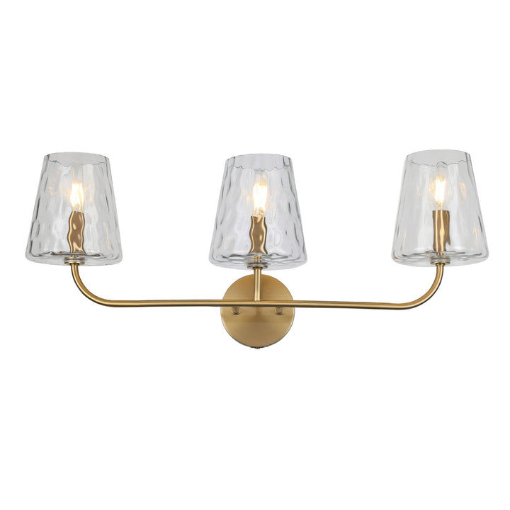 Eleanor 3 Light Incandescent Vanity in Aged Brass by Dainolite