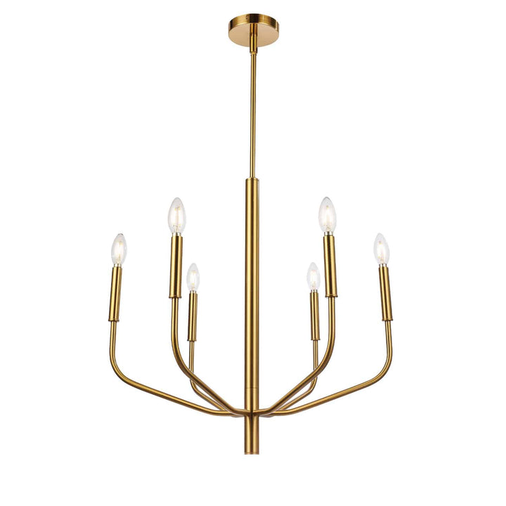 Eleanor 6 Light Chandelier in Aged Brass by Dainolite