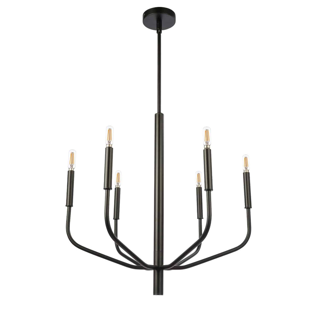 Eleanor 6 Light Chandelier in Black by Dainolite