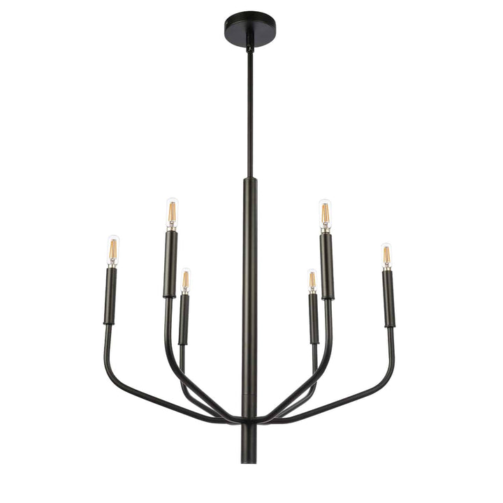 Eleanor 6 Light Chandelier in Black by Dainolite