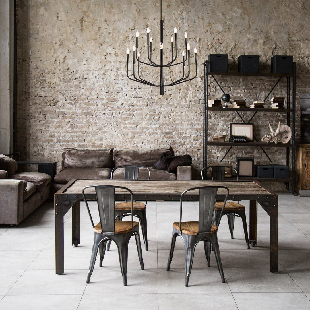 Eleanor 14 Light Chandelier in Black by Dainolite