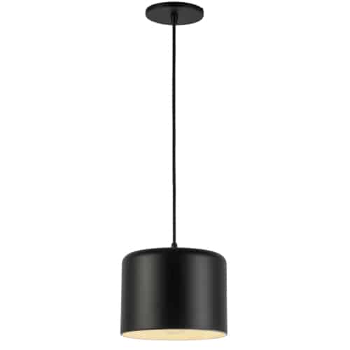 Emilia 1 Light Incandescent Pendant in Black & White by Dainolite