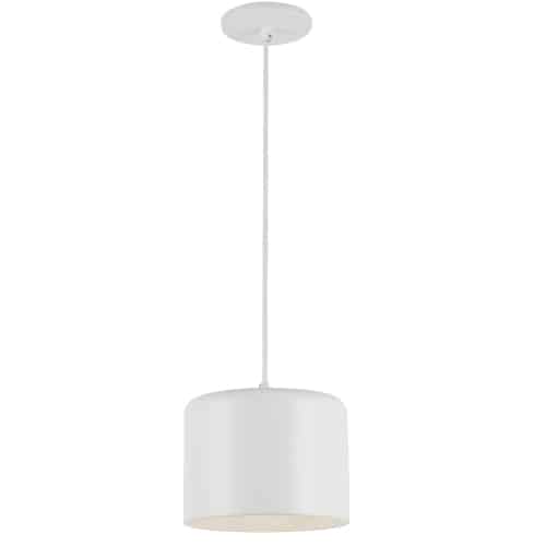 Emilia 1 Light Incandescent Pendant in White by Dainolite