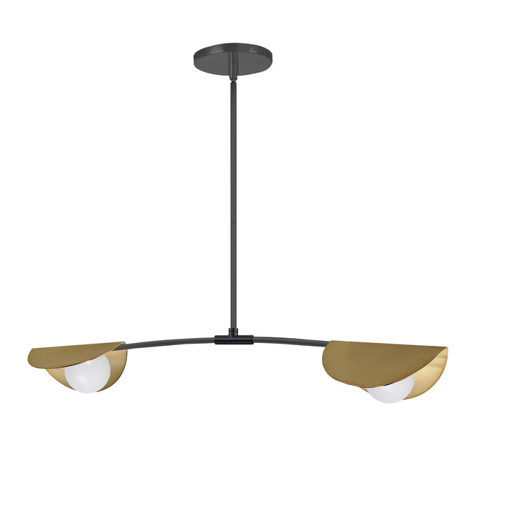 Emma 2 Light Halogen Horizontal Pendant in Matte Black by Dainolite