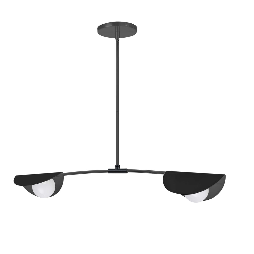 Emma 2 Light Halogen Horizontal Pendant in Matte Black by Dainolite