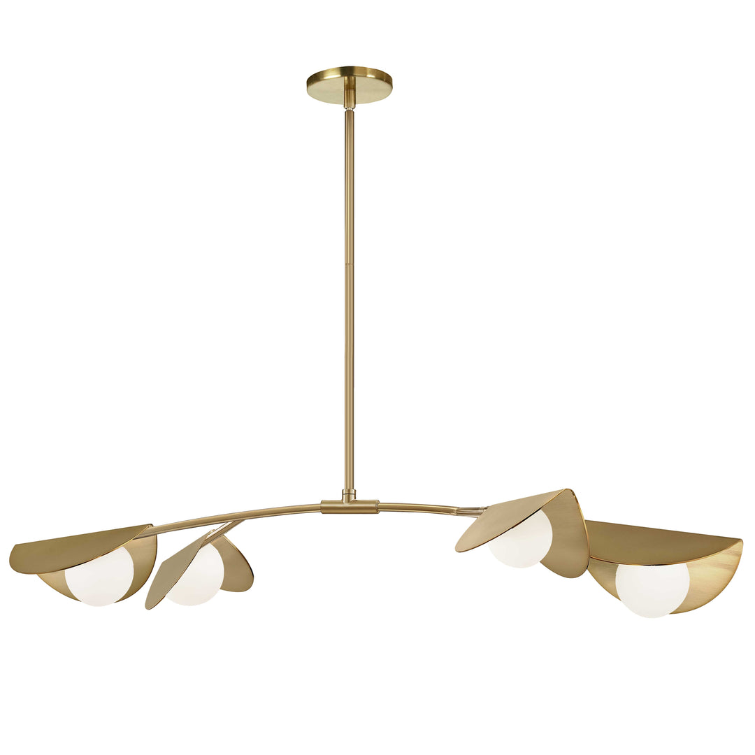 Emma 4 Light Halogen Horizontal Pendant in Aged Brass by Dainolite