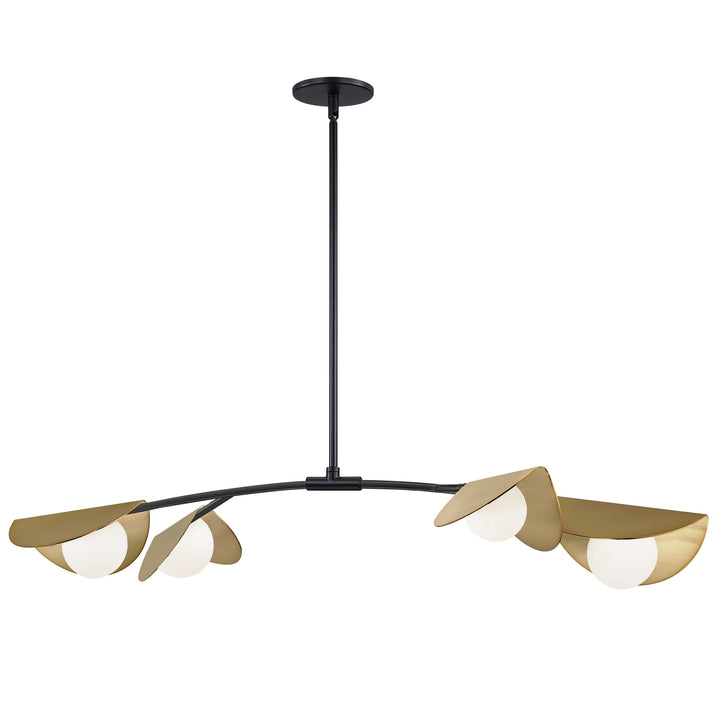 Emma 4 Light Halogen Horizontal Pendant in Matte Black by Dainolite