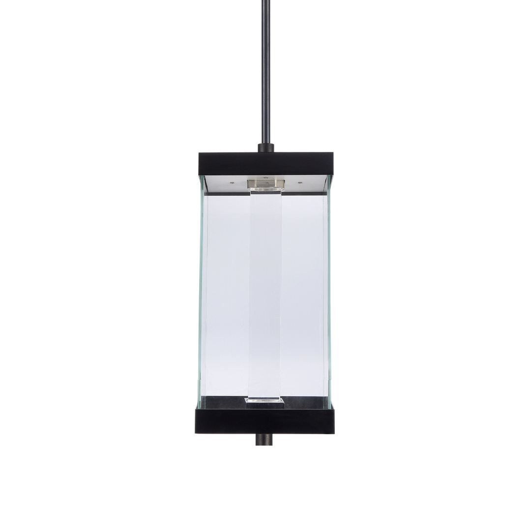 Claro Outdoor Square Glass Pendant, 12", by Zeev