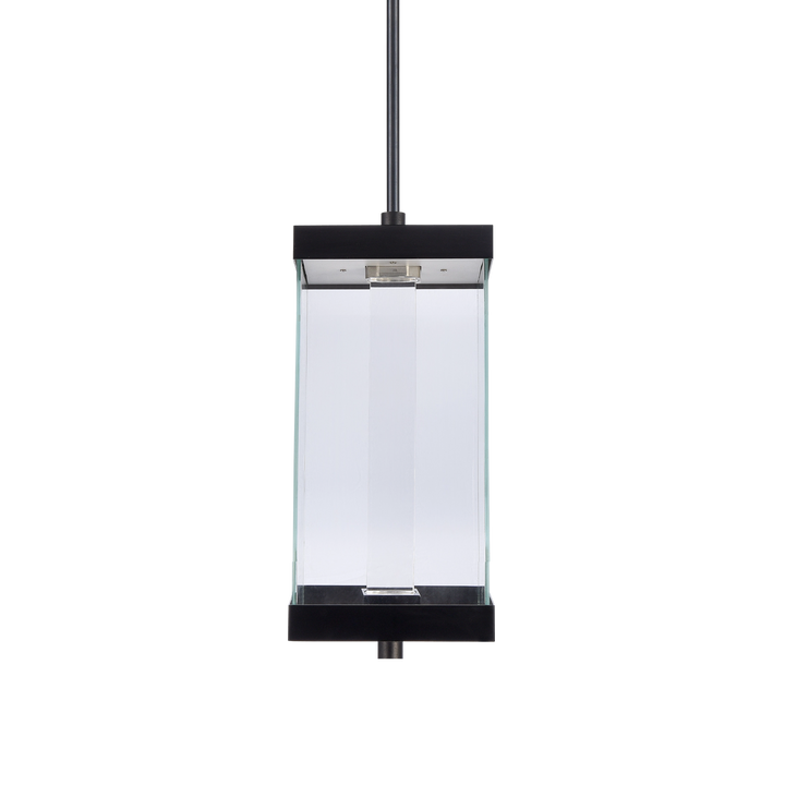 Claro Outdoor Square Glass Pendant, 12", by Zeev