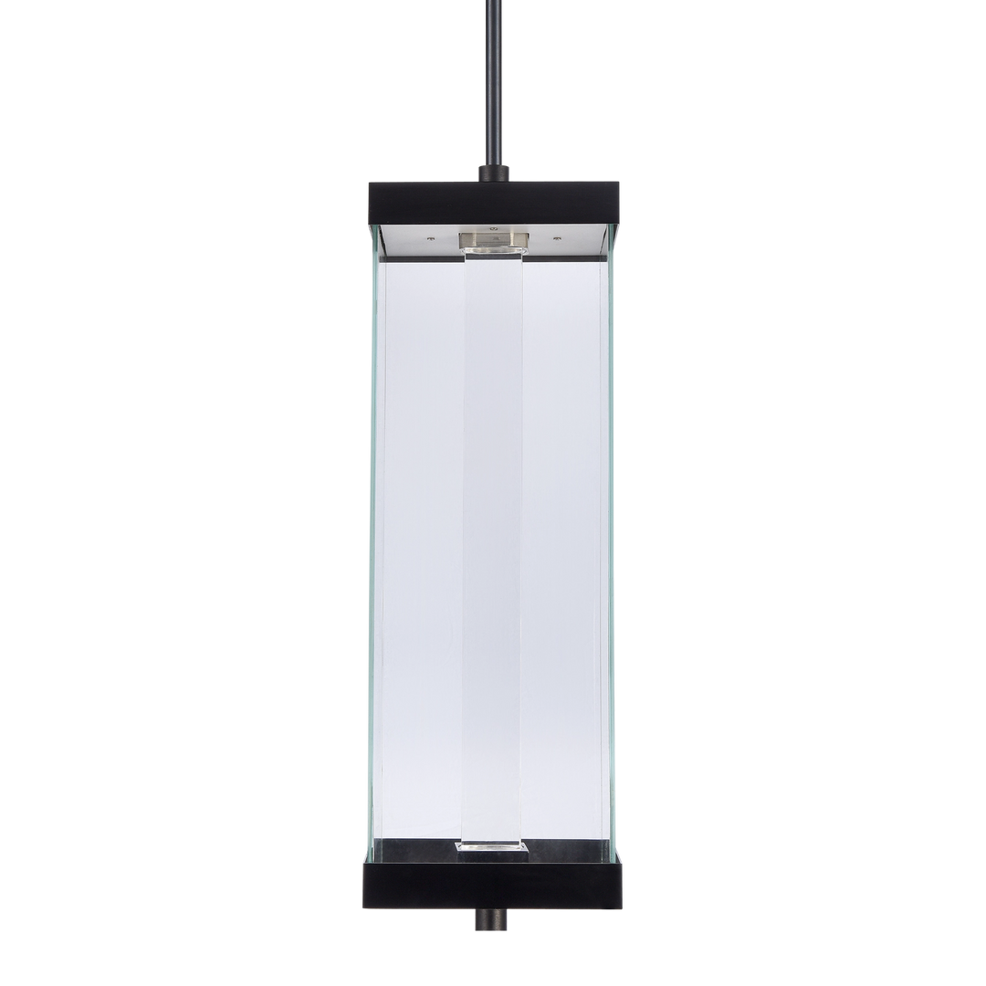 Claro Outdoor Square Glass Pendant, 24", by Zeev