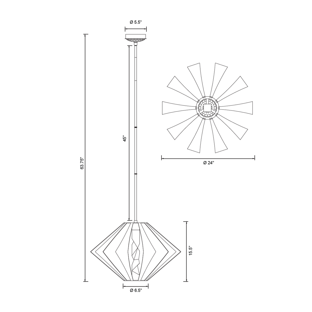 Mamadim Outdoor Architectural Crystal Pendant by Zeev - view 9