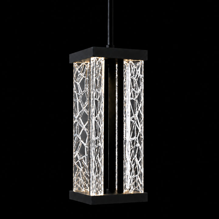 Lucus Outdoor Exterior Carved Glass Pendant by Zeev - view 2