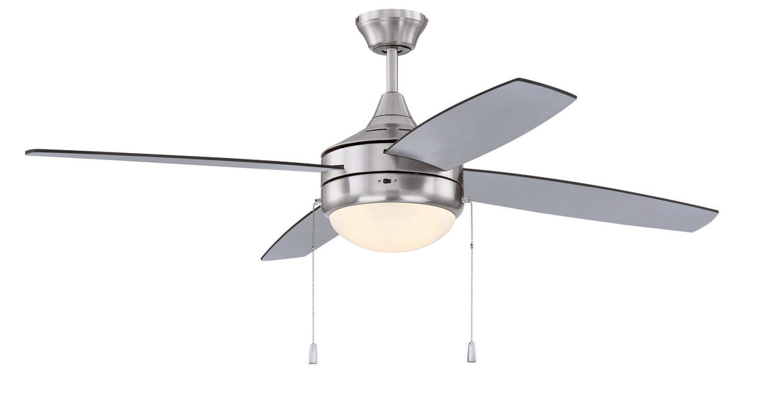 Phaze 4 52" Ceiling Fan in Brushed Polished Nickel w/ Brushed Nickel/Greywood Blades by Craftmade