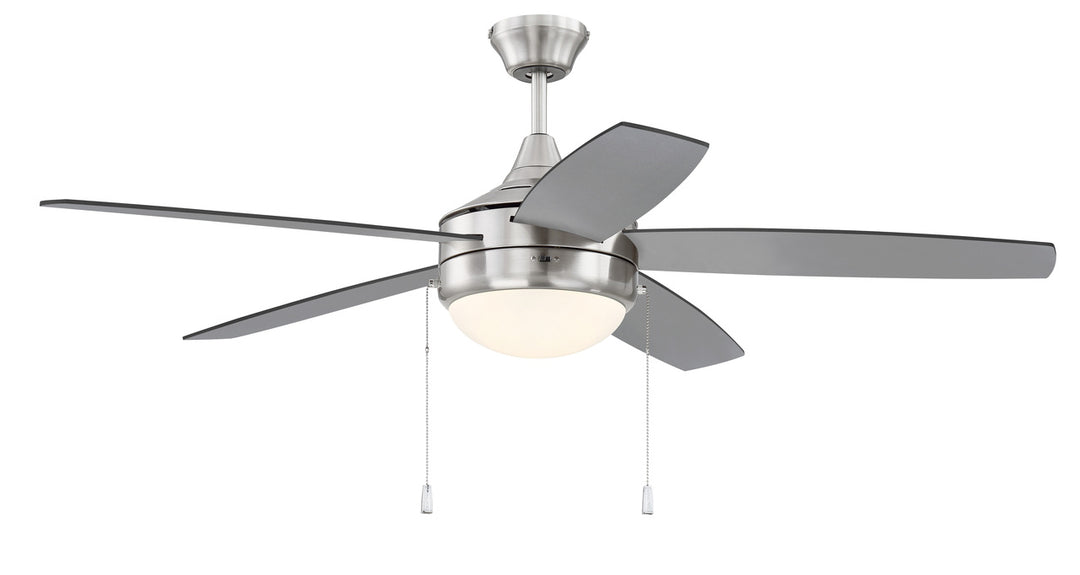 Phaze 5 52" Ceiling Fan in Brushed Polished Nickel w/ Brushed Nickel/Greywood Blades by Craftmade