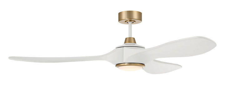 Envy Ceiling Fan in White/Satin Brass by Craftmade