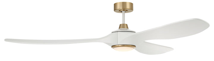 Envy Ceiling Fan in White/Satin Brass by Craftmade