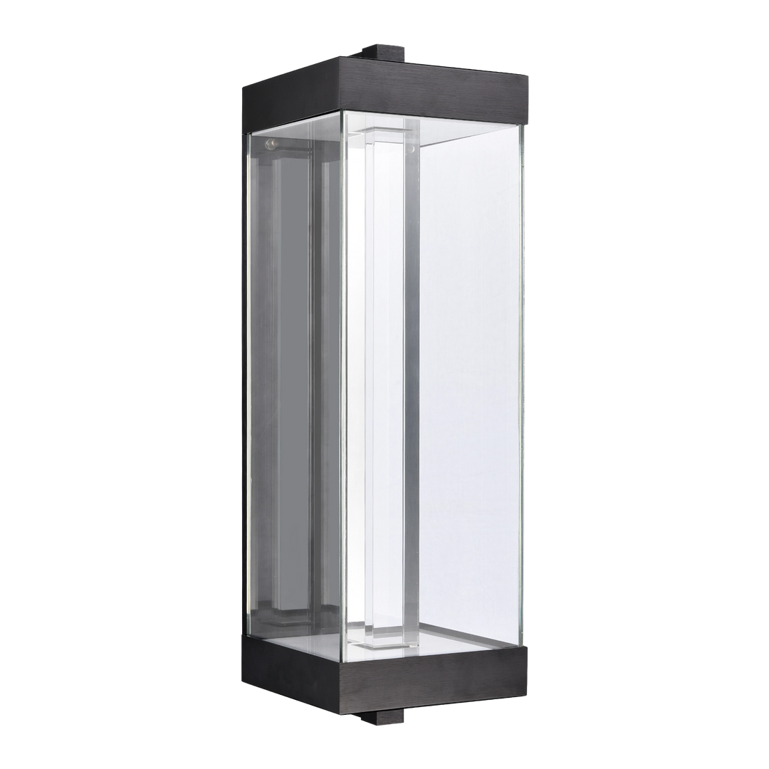 Claro Outdoor Square Glass Wall Sconce, 24", by Zeev