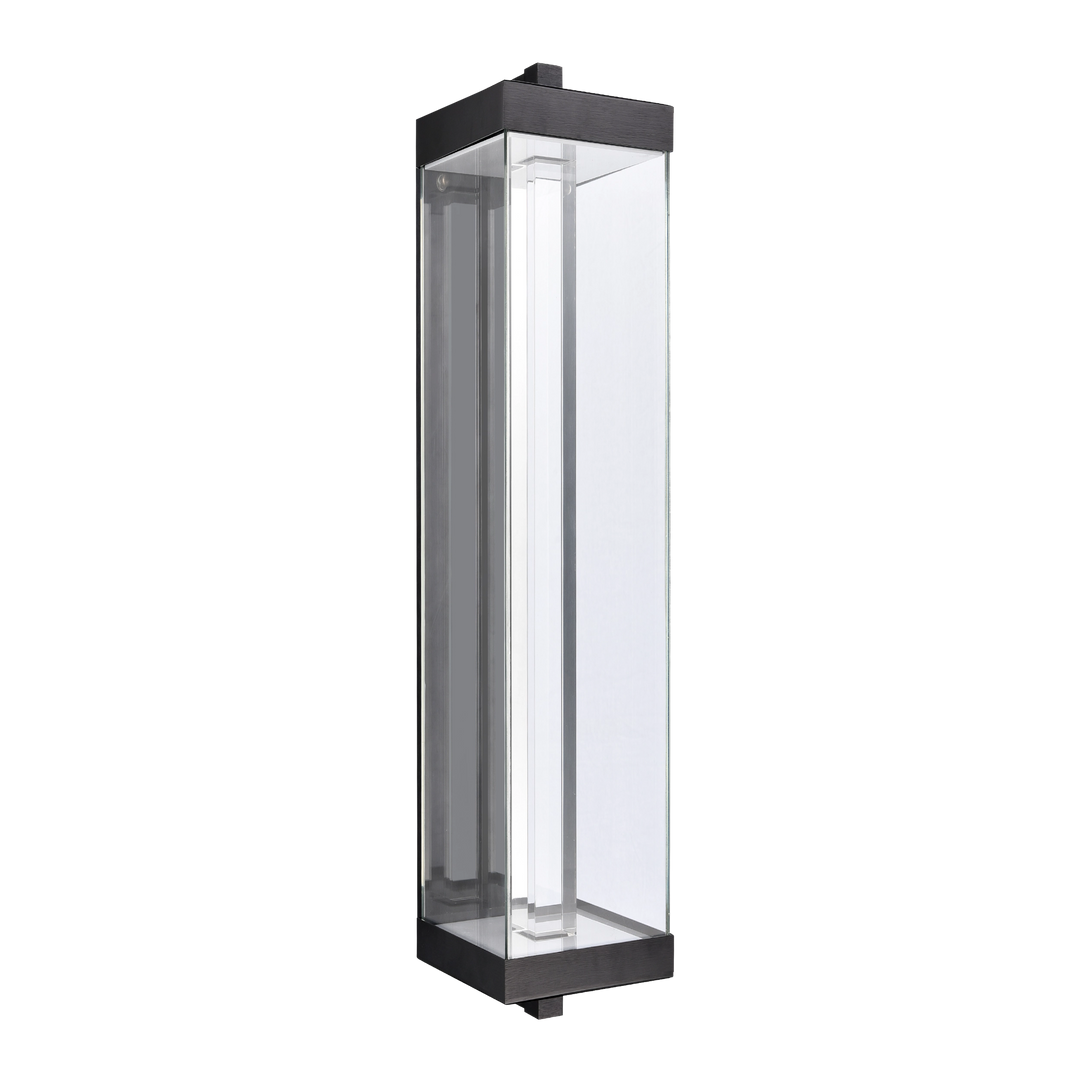 Claro Outdoor Square Glass Wall Sconce, 35", by Zeev