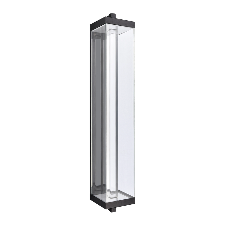 Claro Outdoor Square Glass Wall Sconce, 50", by Zeev