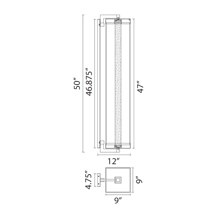 Claro Outdoor Square Glass Wall Sconce by Zeev - view 30