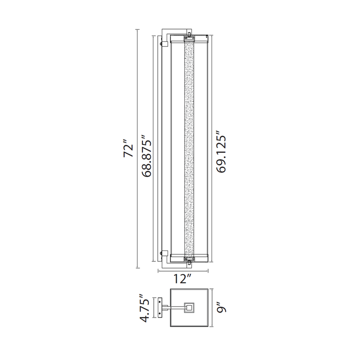 Claro Outdoor Square Glass Wall Sconce by Zeev - view 36