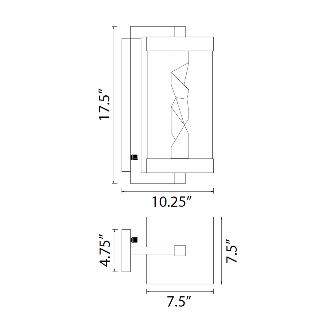Mamadim Outdoor Exterior Crystal Wall Sconce by Zeev - view 4