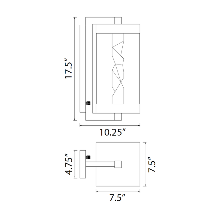 Mamadim Outdoor Exterior Crystal Wall Sconce by Zeev - view 4