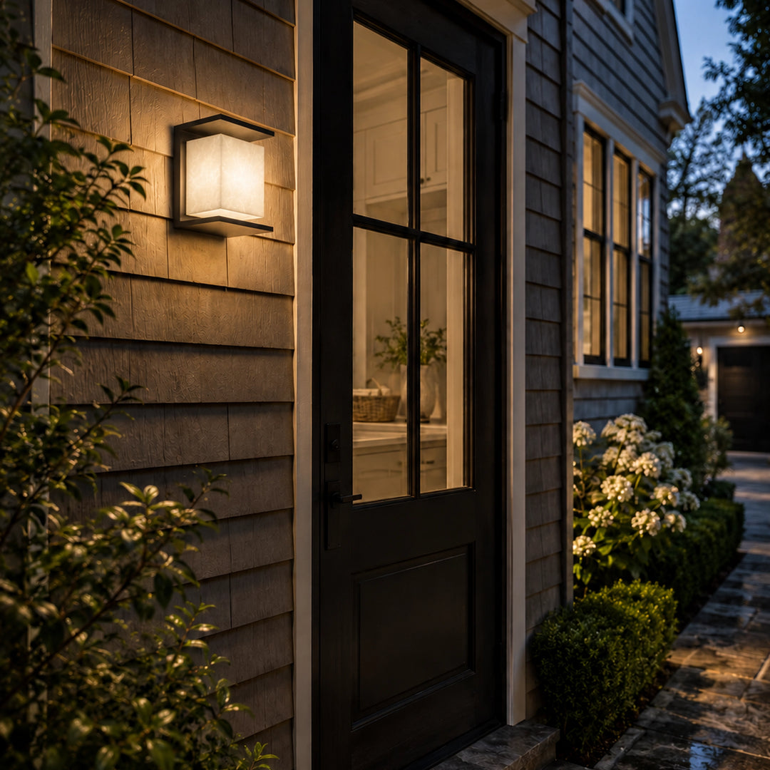Levana Outdoor Large Exterior Alabaster Wall Sconce by Zeev - view 18