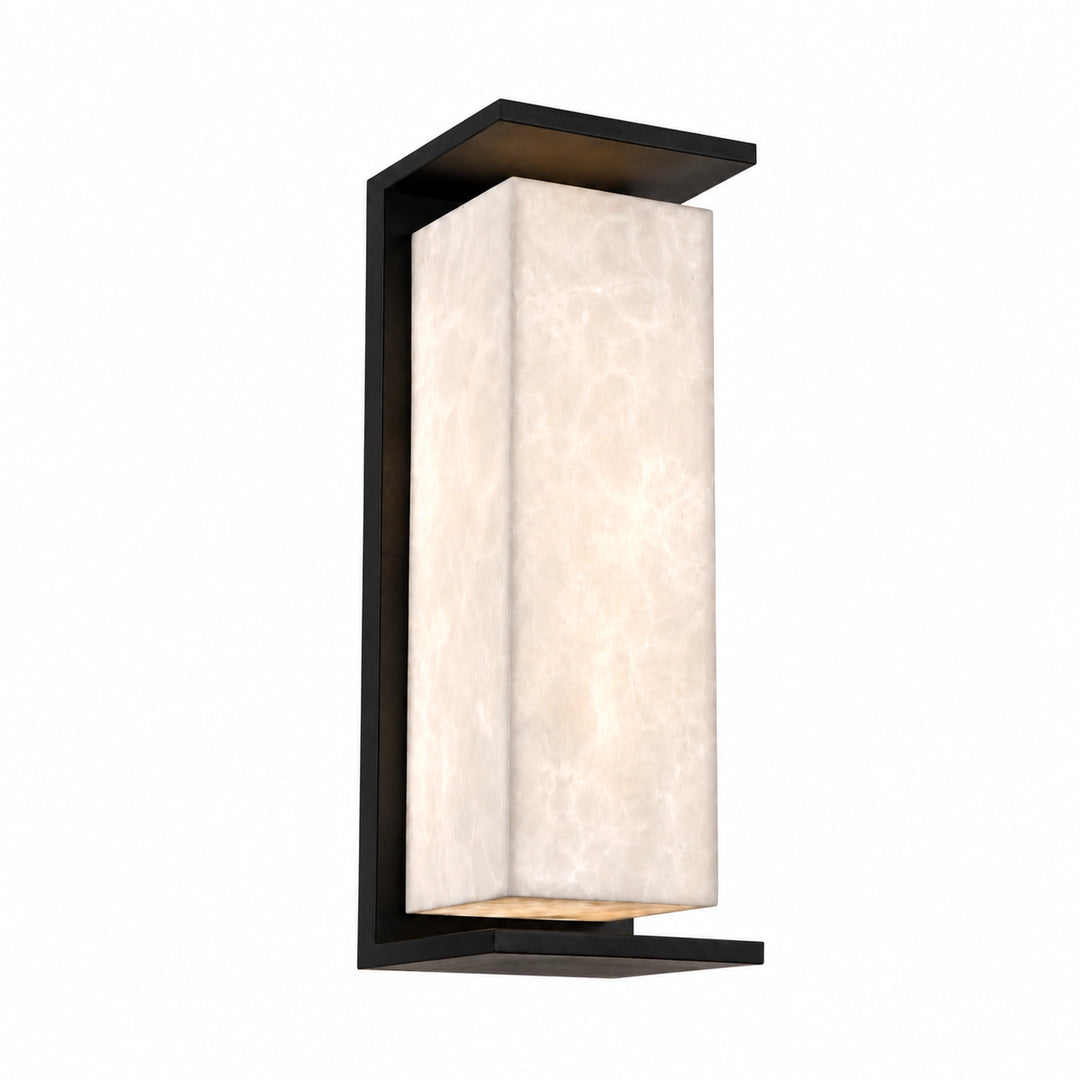 Levana Outdoor Large Exterior Alabaster Wall Sconce, Large, by Zeev