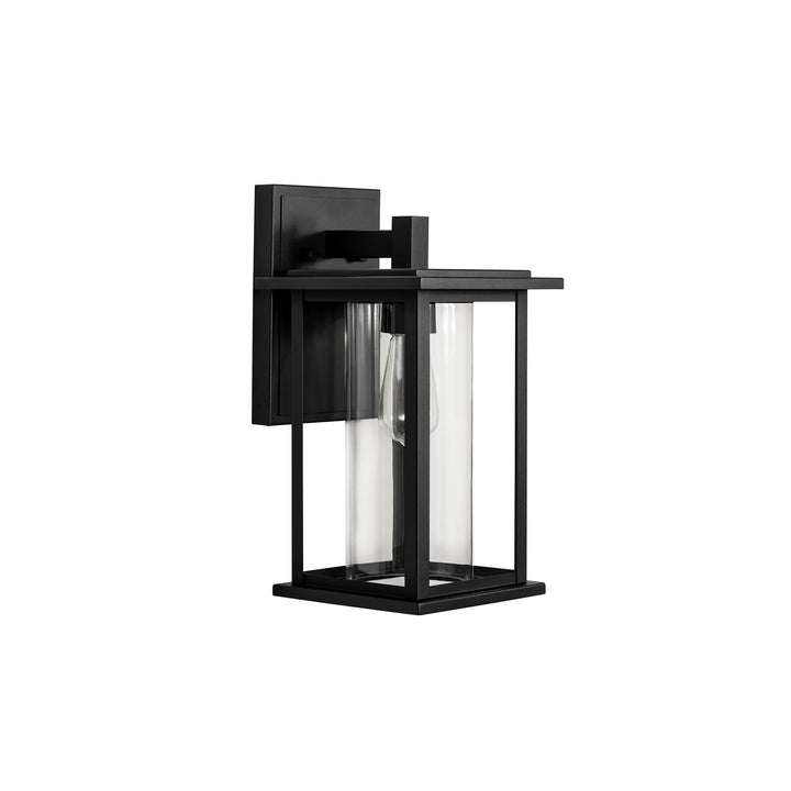 Harborview Outdoor Wall Light in Black with Clear Glass by Russell