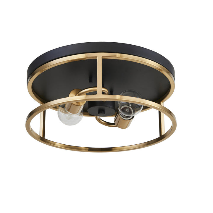 Easton Flush Mount in Black/Gold by Avista
