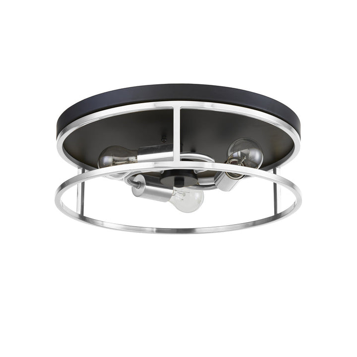 Easton Flush Mount in Black/Chrome by Avista