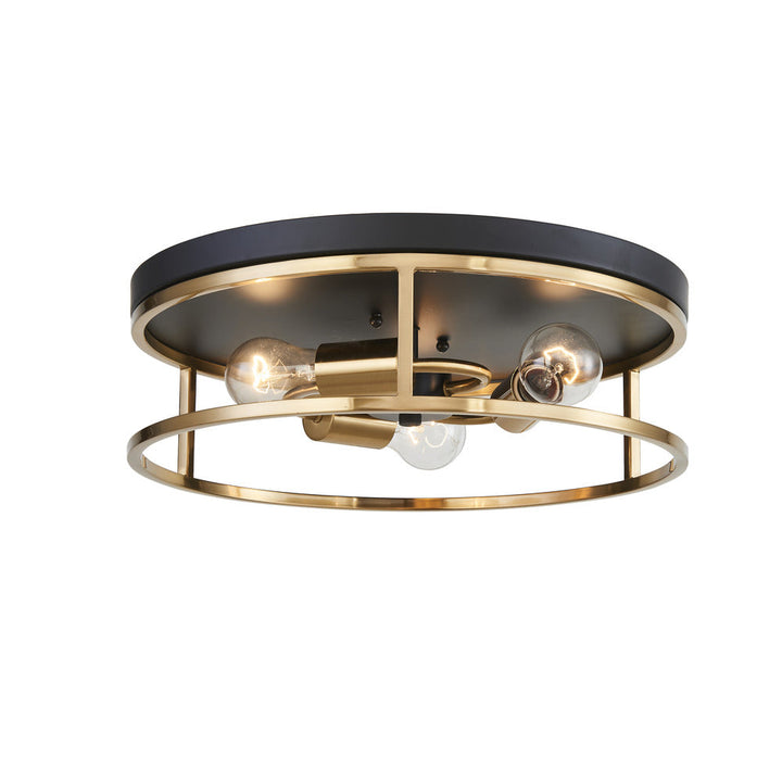 Easton Flush Mount in Black/Gold by Avista