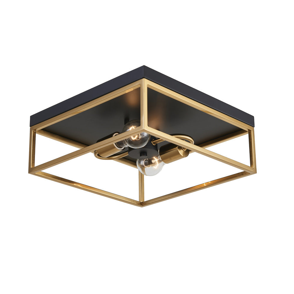 Easton Flush Mount in Black/Gold by Avista
