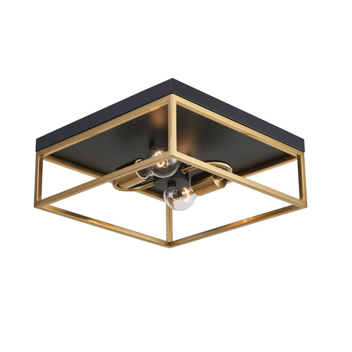 Easton Flush Mount in Black/Gold by Avista