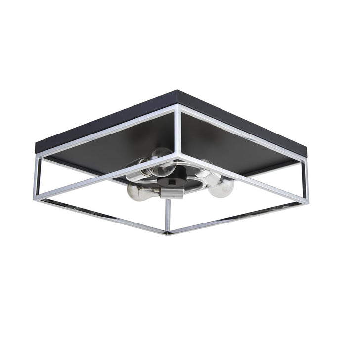 Easton Flush Mount in Black/Chrome by Avista