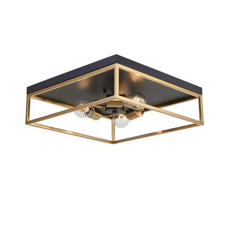Easton Flush Mount in Black/Gold by Avista
