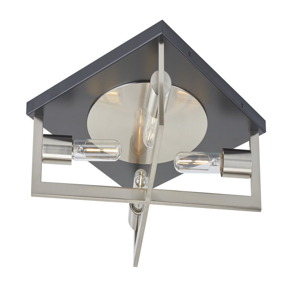 Brink 4-Light Flush Mount in Black/Brushed Nickel by Avista