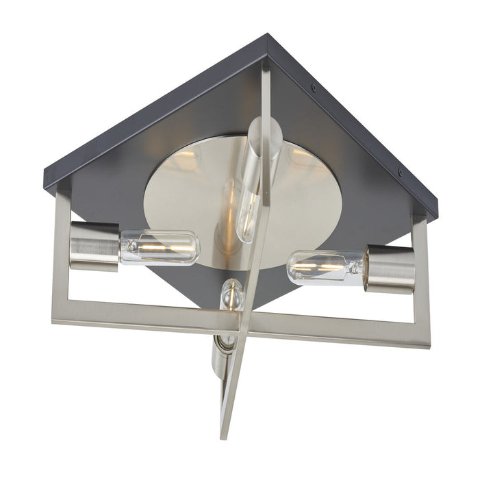 Brink 4-Light Flush Mount in Black/Brushed Nickel by Avista