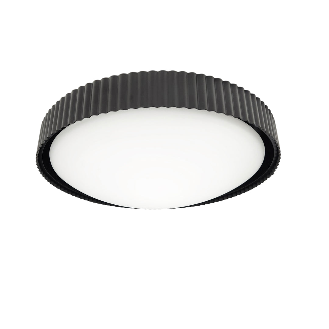 Fabiana 37W 3CCT Flush Mount in Matte Black by Dainolite