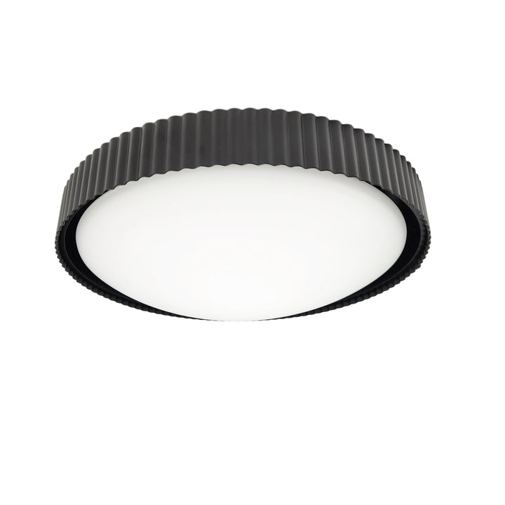 Fabiana 37W 3CCT Flush Mount in Matte Black by Dainolite