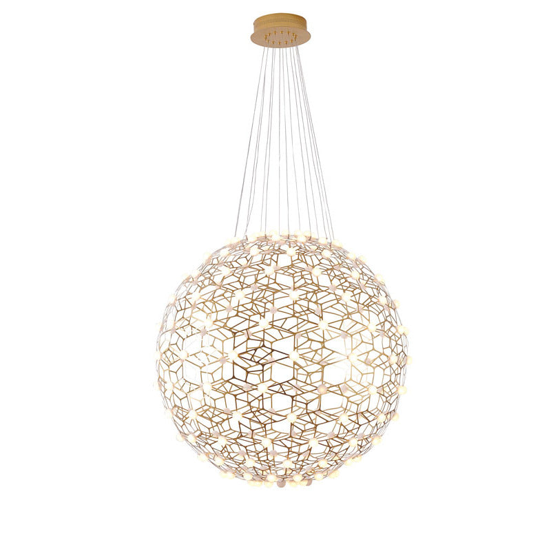 Honeycomb Orb Chandelier with Acrylic Diffusers, 39.37", by Bethel