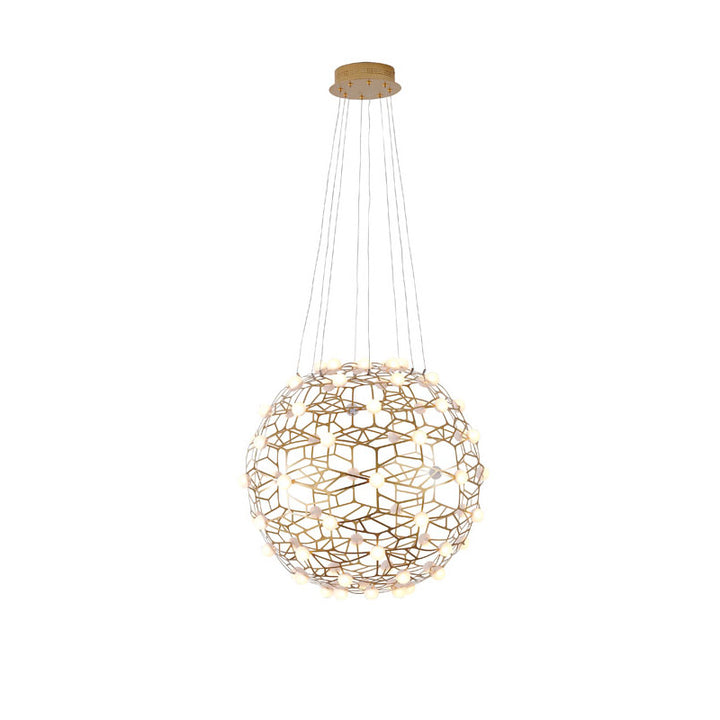 Honeycomb Orb LED Chandelier with Acrylic Diffusers, 23.62", by Bethel