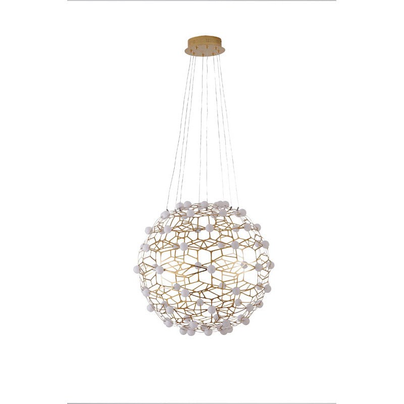 Honeycomb Orb LED Chandelier with Acrylic Diffusers by Bethel - view 7